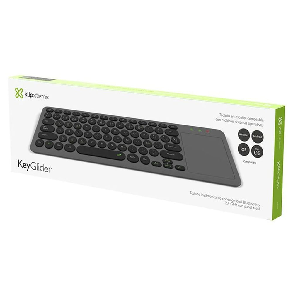Teclado Inalámbrico con Panel Páctil KeyGlider KCK-550S - Klip Xtreme