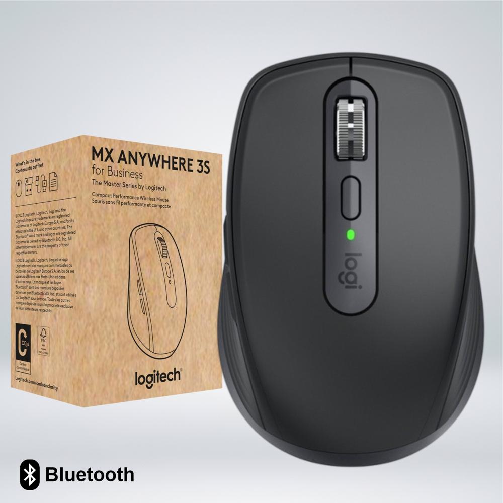 MOUSE LOGITECH MX ANYWHERE 3S BLUETOOTH WIRELESS 8K DPI USB-C CARGA RAPIDA