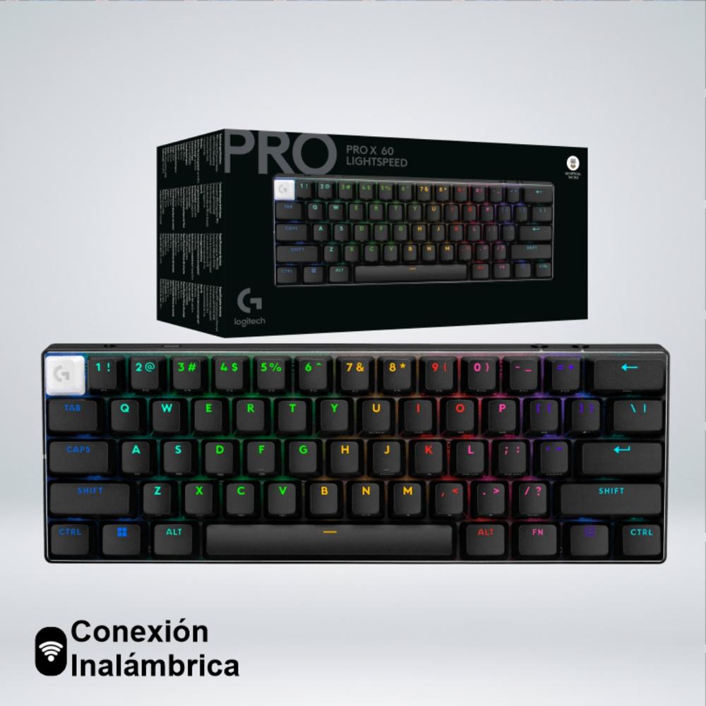 TECLADO GAMER LOGITECH PRO X 60 WIRELESS LIGHTSPEED SWITCH