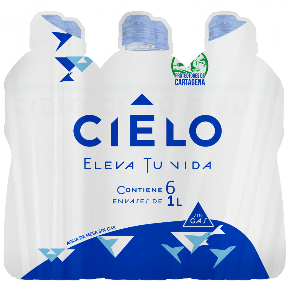 Agua sin Gas CIELO Sport Botella 1L Paquete 6un