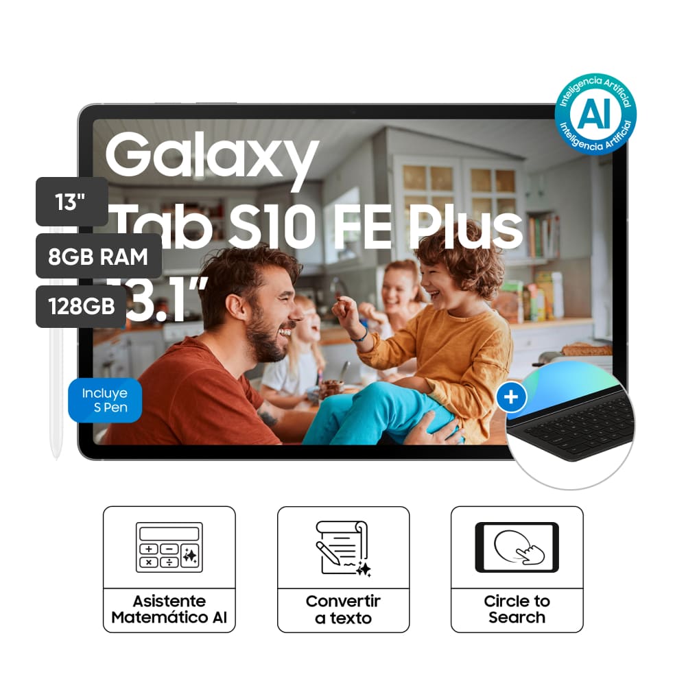 Tablet SAMSUNG Galaxy S10FE+ 13"" 8GB 128GB Gris