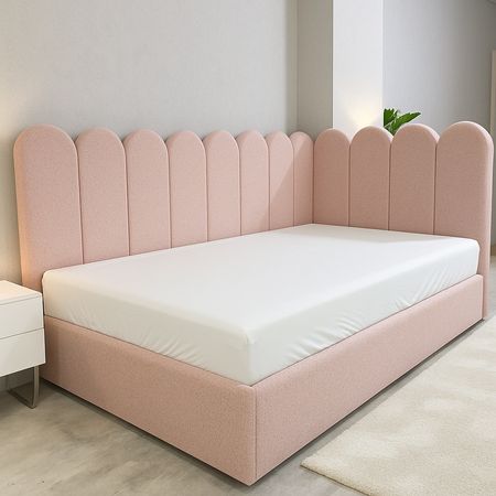 CAMA BOX TARIMA INFANTIL ROSA  2 PLAZAS