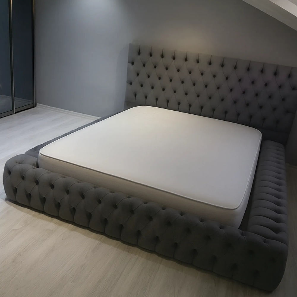 CAMA BOX TARIMA MAJESTAD PLAZA Y MEDIA PLOMO