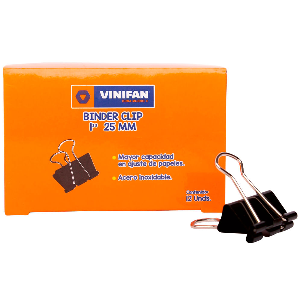 Binder Clip 1" 25 Mm cajax12 VINIFAN