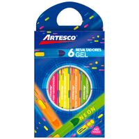 Resatadores en Gel ARTESCO Neón Punta Giratoria Blister 6un