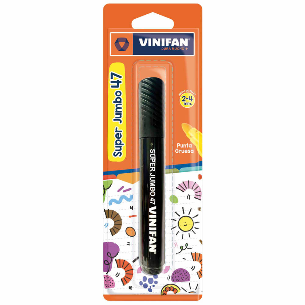 Plumón Super Jumbo VINIFAN Negro Blíster