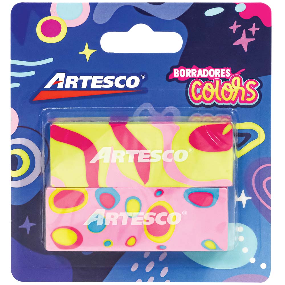 Borrador ARTESCO Colors Blíster 2un