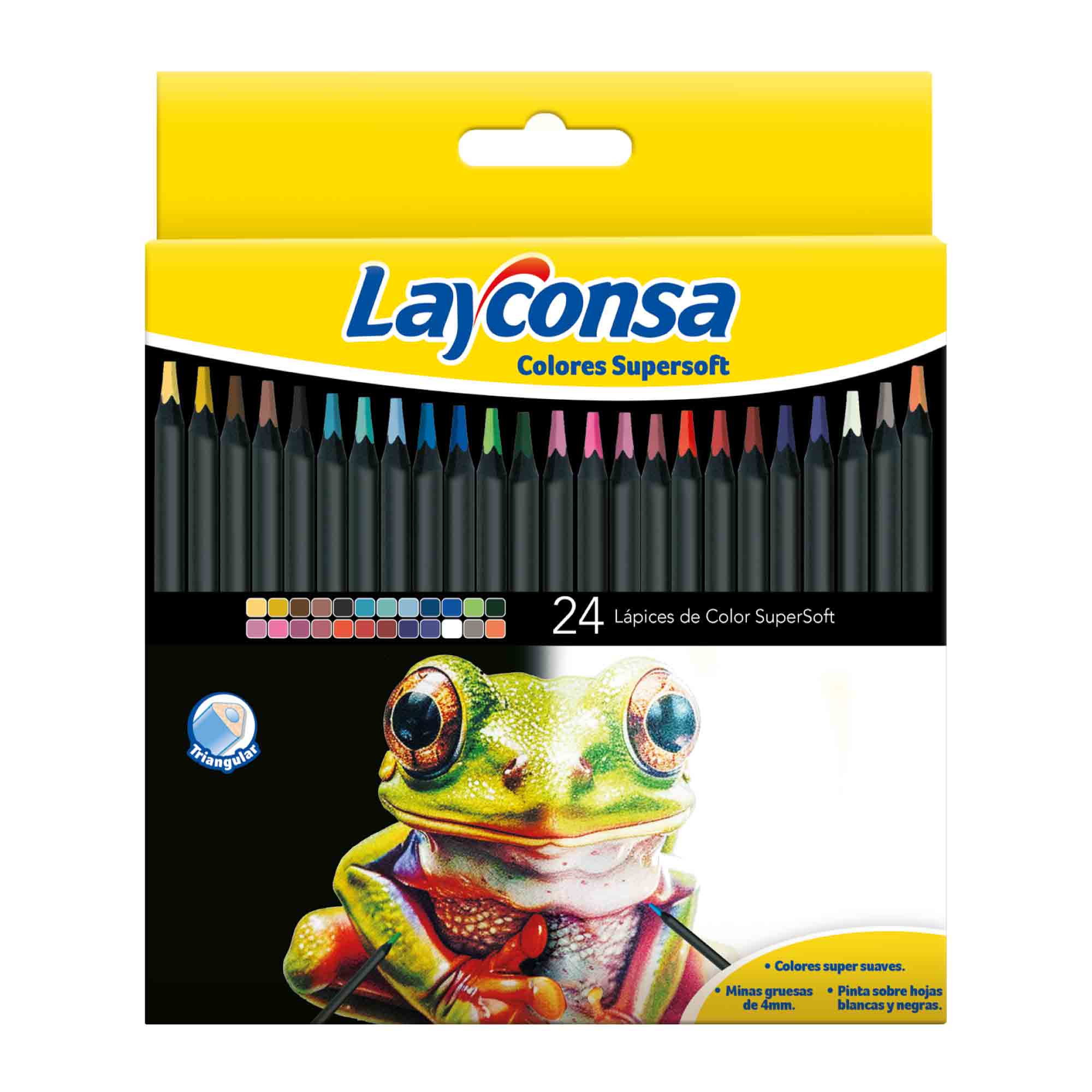 LAYCONSA Lápiz Color Largos Super Soft X 24