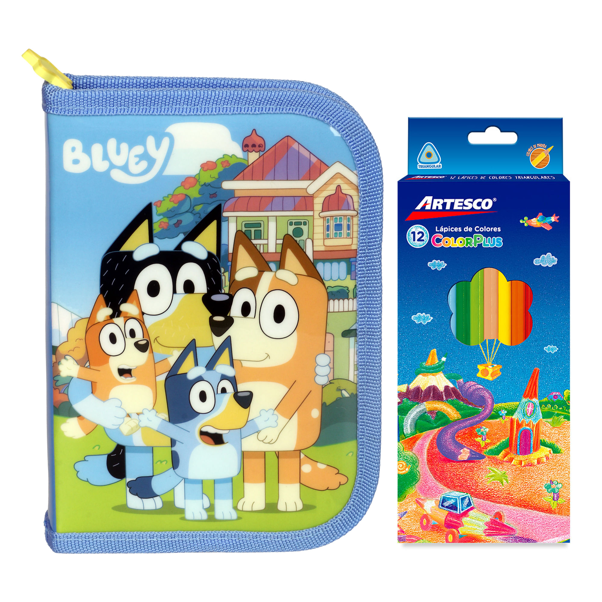 Cartuchera ARTESCO Tp Libro Bluey Colx12