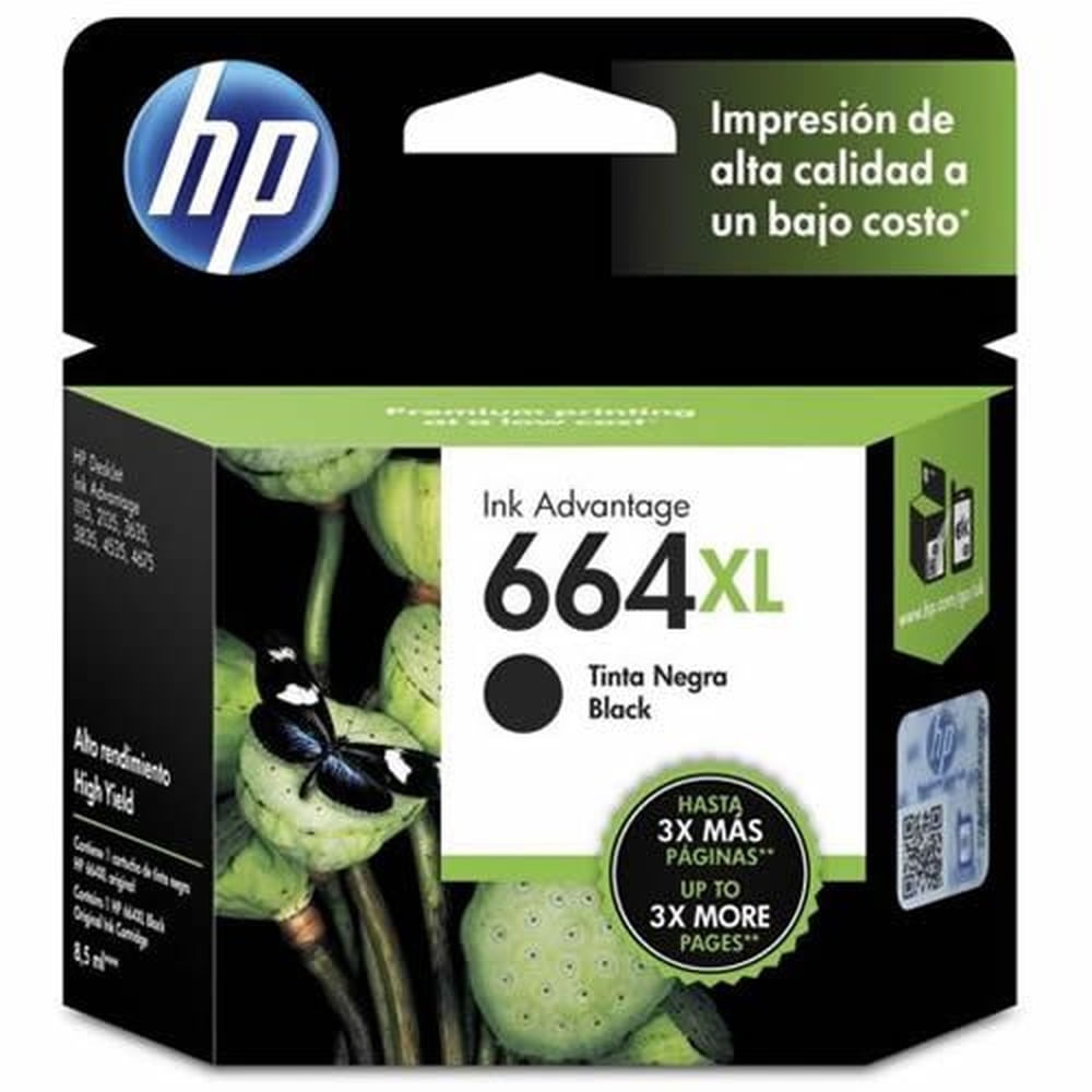 CARTUCHO DE TINTA HP 664XL F6V31AL NEGRO 480 PGS