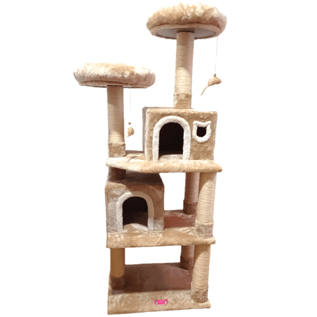 Rascador Gimnasio para Gatos Discovery Pets Anthony Cinco Pisos Beige