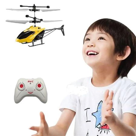Mini Dron Helicóptero Amarillo Contro Remoto Navidad Genieka