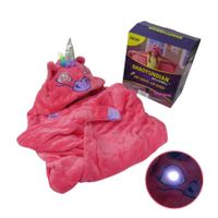 Manta Mágica Unicornio Luz LED Rosado Disfraz Día del Niño