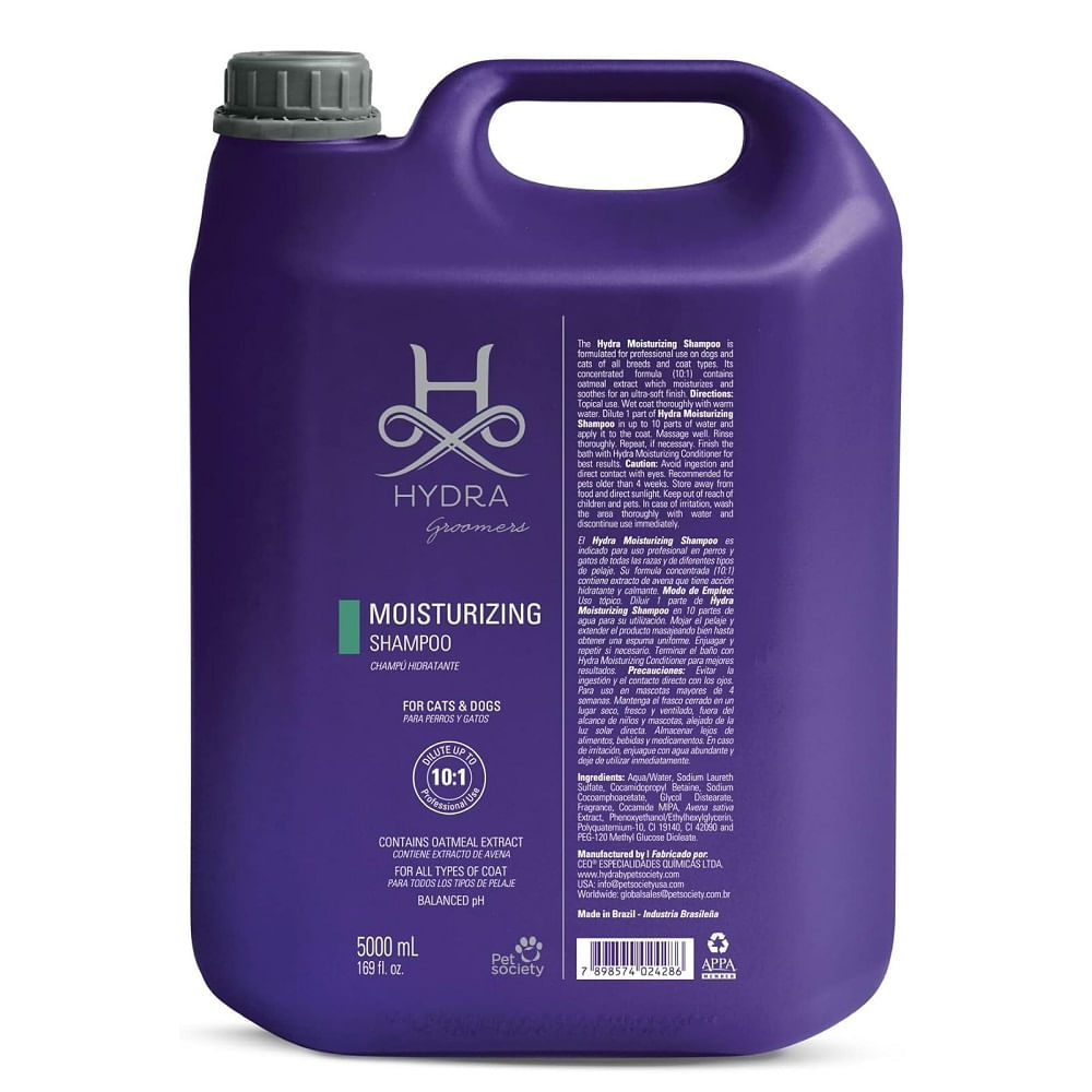 Shampoo para perros Hydra 5000ml MOISTURIZING