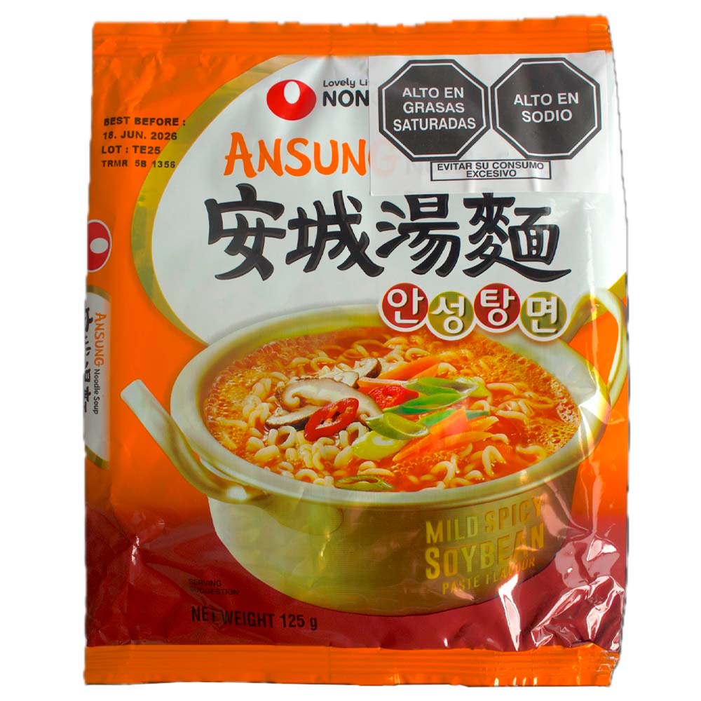 Sopa Instantánea Ansungtangmyun NONGSHIM Bolsa 125g