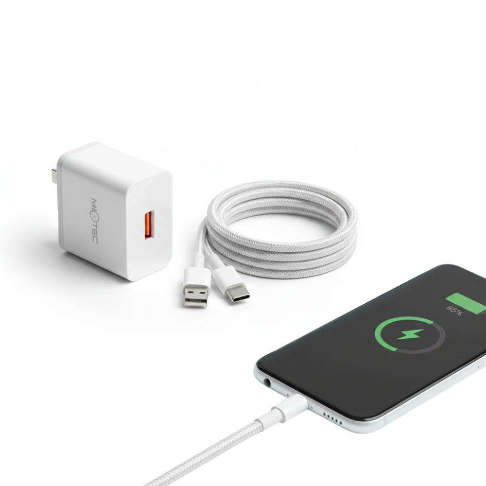 Cargador Carga Rápida para Celular de 30W CPB168 con Cable USB Tipo C