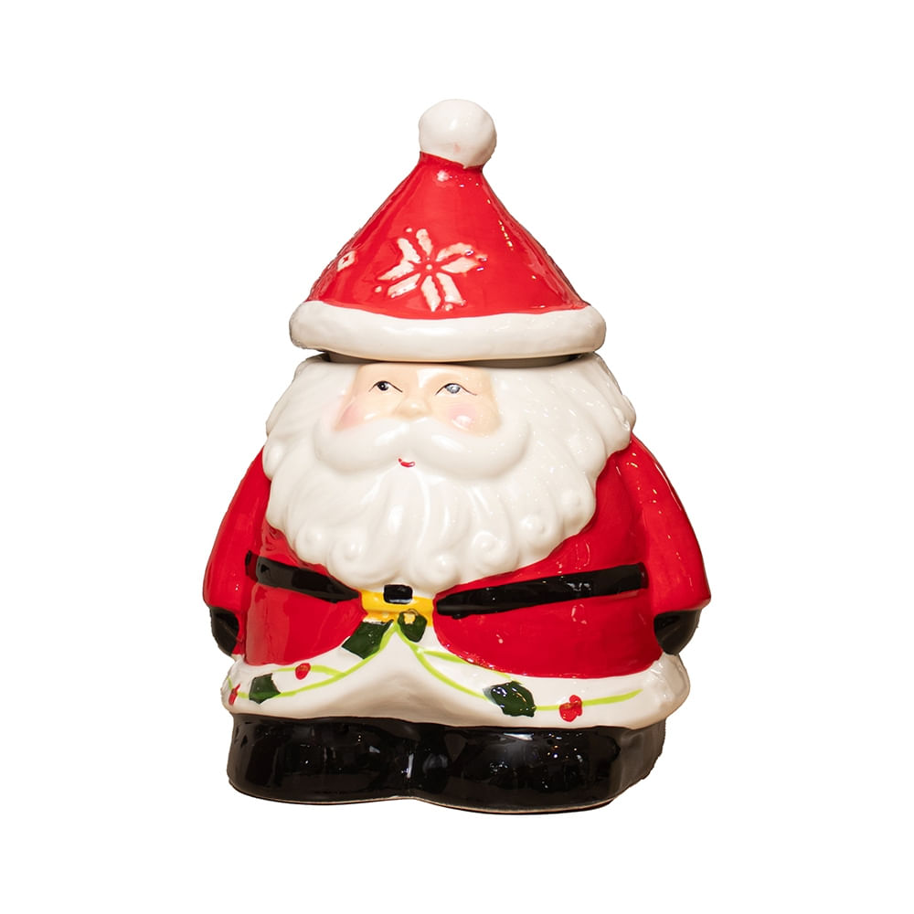 BOMBONERA CERAMICA DISEÑO PAPA NOEL