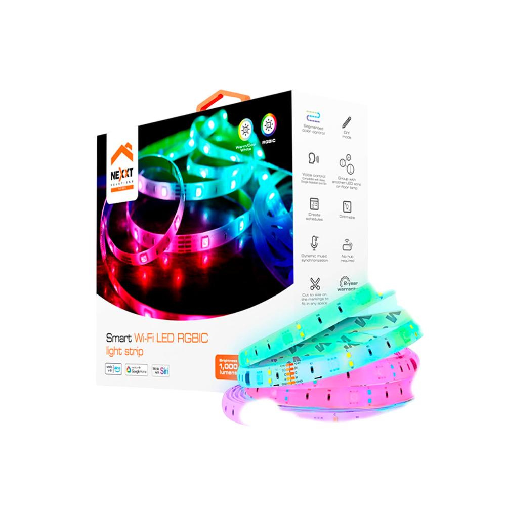 Cinta luz LED RGBIC NHB-S613 Nexxt Control de colores Sincronización Música