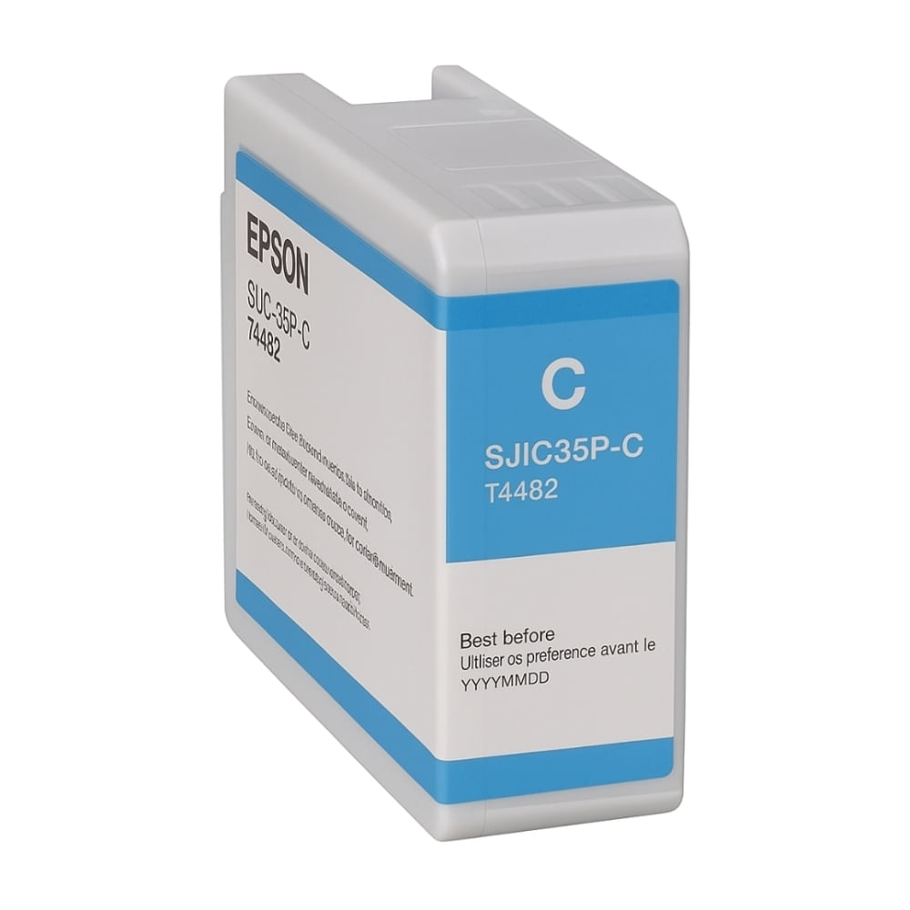 Cartucho de tinta Epson Cian SJIC35PC de alta calidad para impresoras rendimiento excepcional