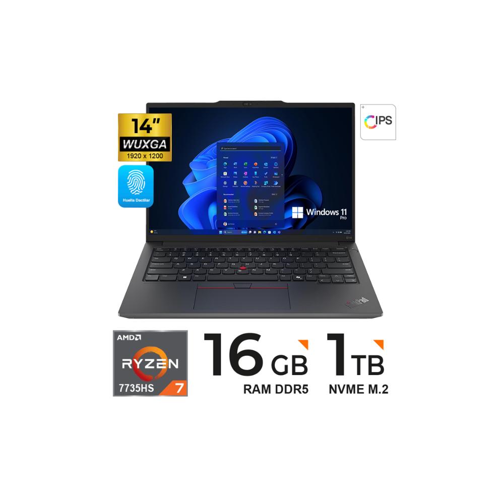 LAPTOP LENOVO ThinkPad E14 Gen 6 14  WUXGA Ryzen 7 7735HS 16GB RAM 1TB SSD Windows 11 Pro