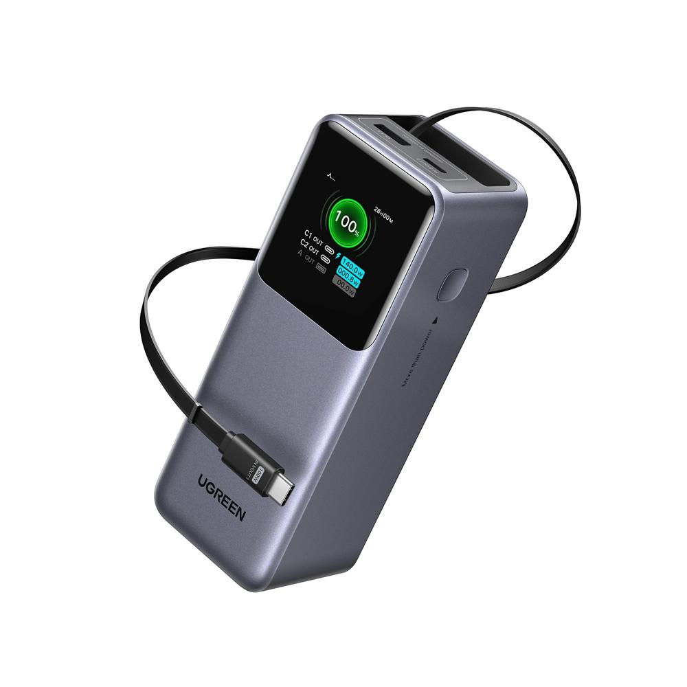 POWER BANK UGREEN 20000 165W Cable Retractil integrado