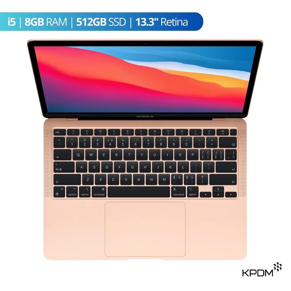LAPTOP MACBOOK AIR 2020 TOUCH ID i5 8GB 512GB 13.3"" ORO GRADO A REACONDICIONADO