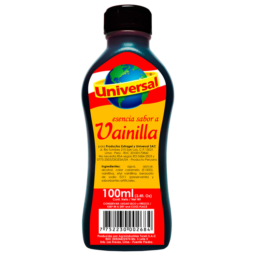 Esencia de Vainilla UNIVERSAL Frasco 100ml | plazaVea - Supermercado