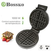 Waflera Boskko BK-426WB Anti-adherente 4 Porciones Diámetro de la base de 19 cm Negro
