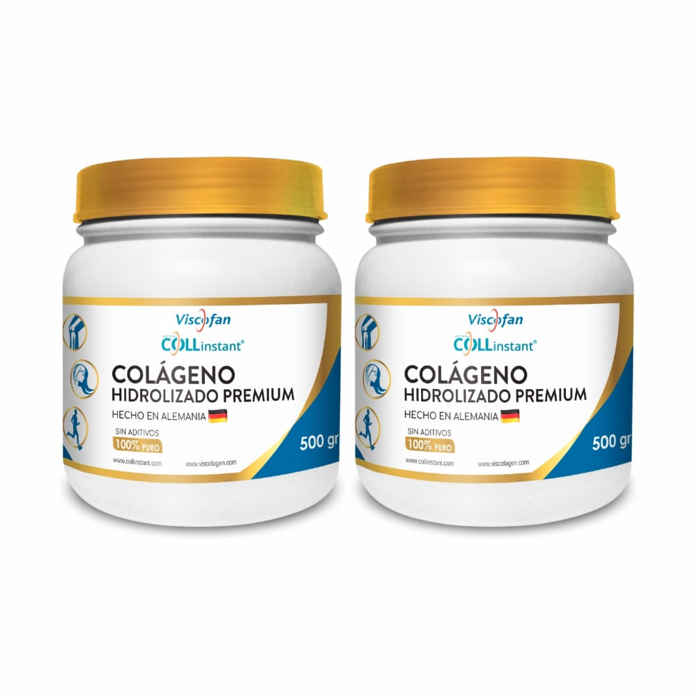 Colageno Hidrolizado Aleman Ultra Premium Viscofan Collinstant 500gr x 2 potes