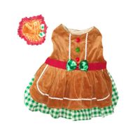 Vestido galleta de jengibre deluxe para mascotas talla 3
