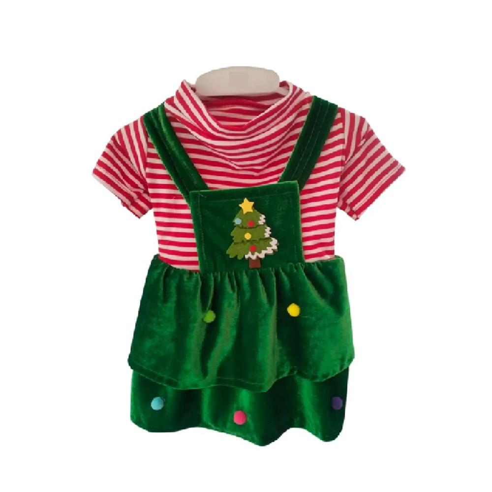 Vestido de navidad árbol para perros y gatos talla 2