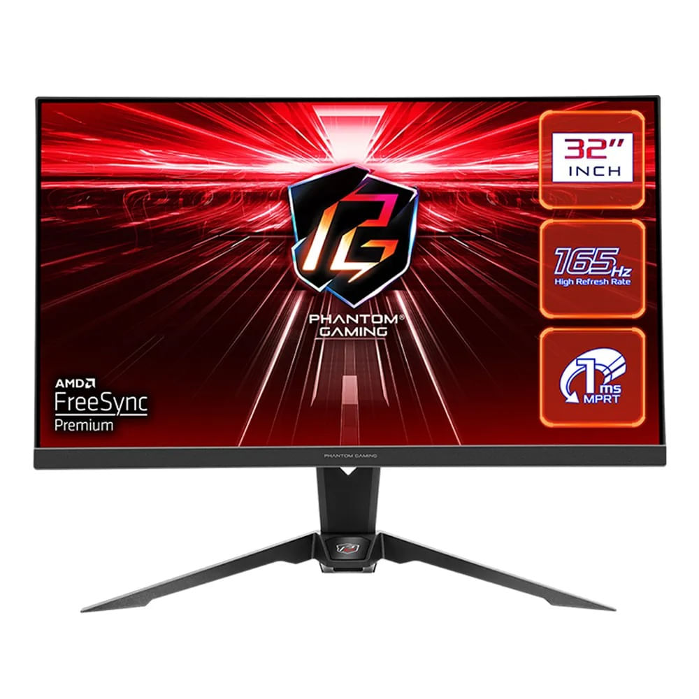 Monitor gamer ASRock PG32QF2B 315 QHD 165Hz 1ms FreeSync Premium con HDMI y DisplayPort