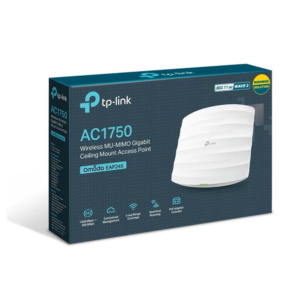 Access Point TPLink EAP245 AC1750 Dual Band PoE Conectividad Rápida y Eficiente para tu Red