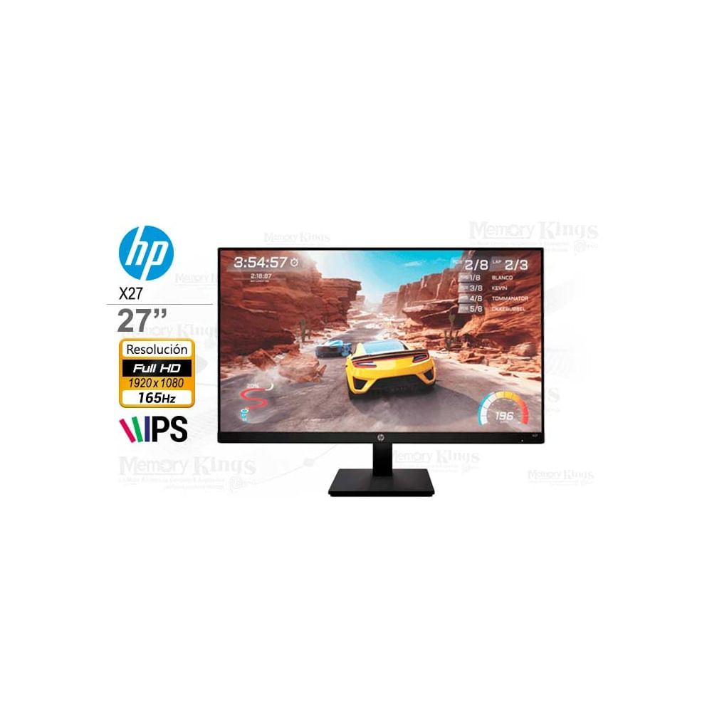 Monitor HP Gaming X27 de 27 FHD 165Hz y 1ms  Experiencia de juego inmersiva y rápida