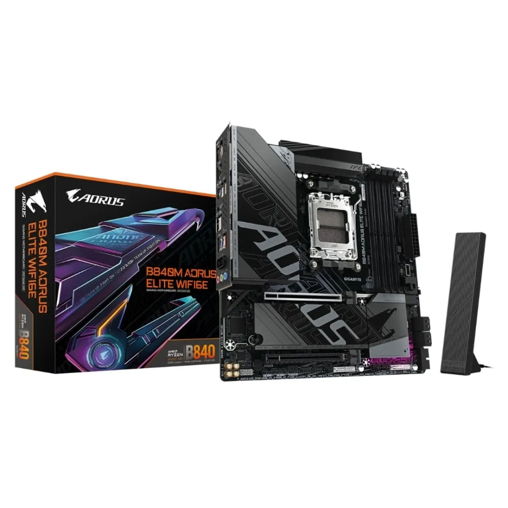 Placa base Gigabyte B840M Aorus Elite WiFi 6E con PCIe 40 rendimiento excelente y conectividad av