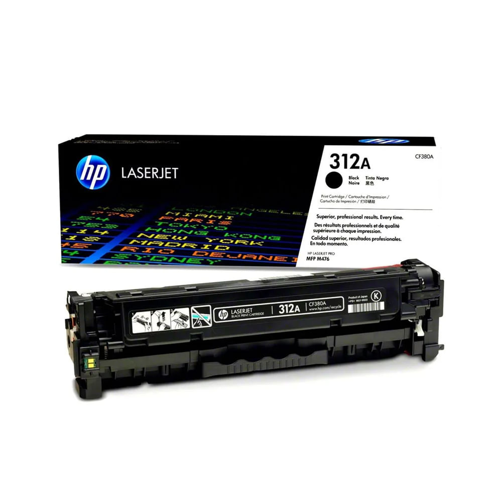 Tóner HP CF380A 312A Negro para Impresoras LaserJet M476  24K Páginas Alta Calidad de Impresió