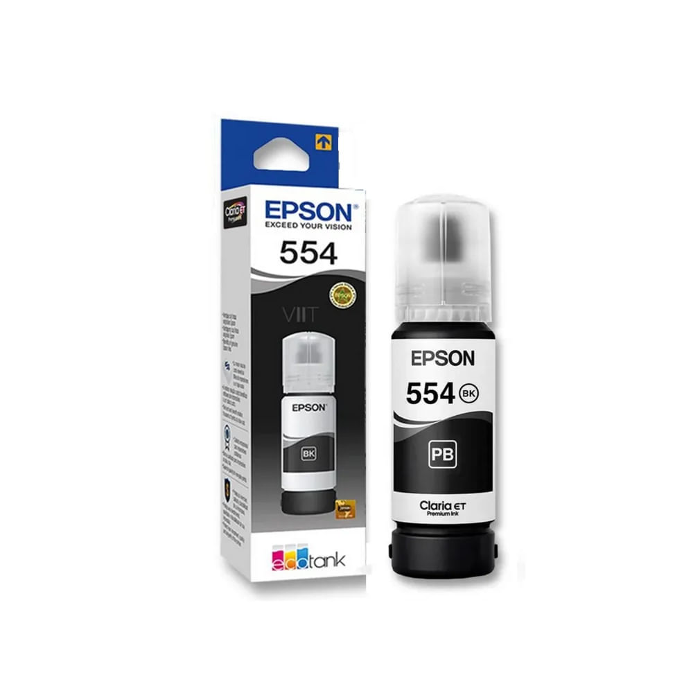Tinta Epson 554 negra de alta calidad para impresoras   para resultados nítidos y duraderos