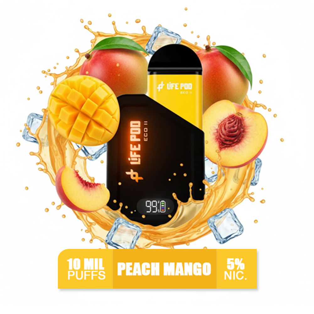 Peach Mango Life Pod Eco 2 Kit Completo Cartucho más Bateria