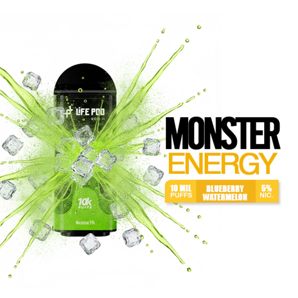 Cartucho Monster Drink - Life Pod 10k Puffs