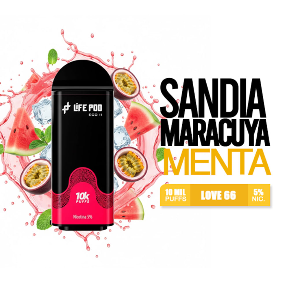 Cartucho Love 66 - Life Pod 10k Puffs