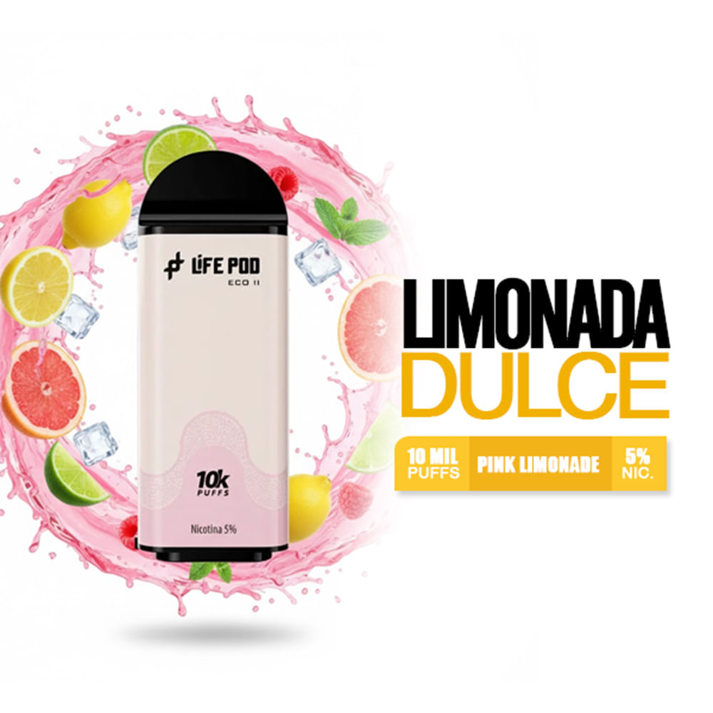 Cartucho Pink Limonade - Life Pod 10K Puffs