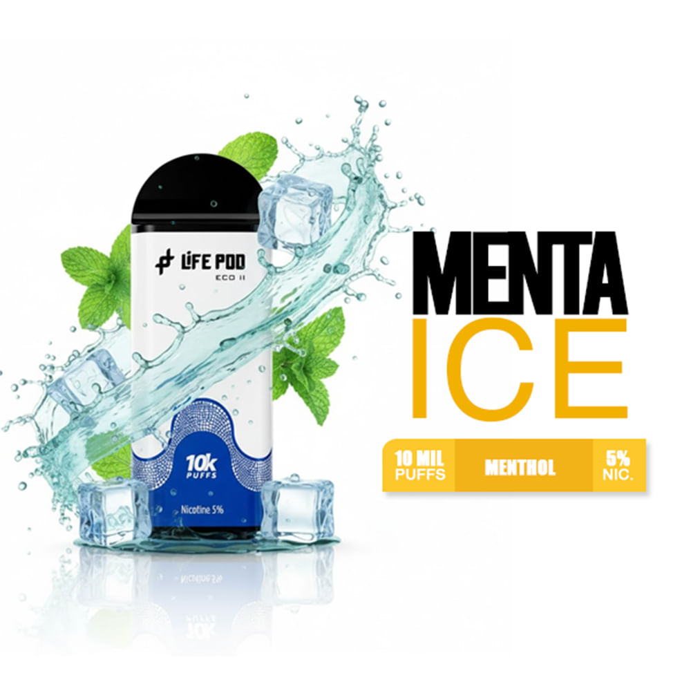 Cartucho Menthol - Life Pod 10k Puffs
