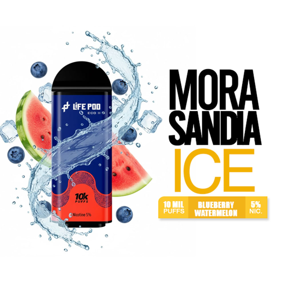 Cartucho Blueberry Watermelon - Life Pod 10k Puffs