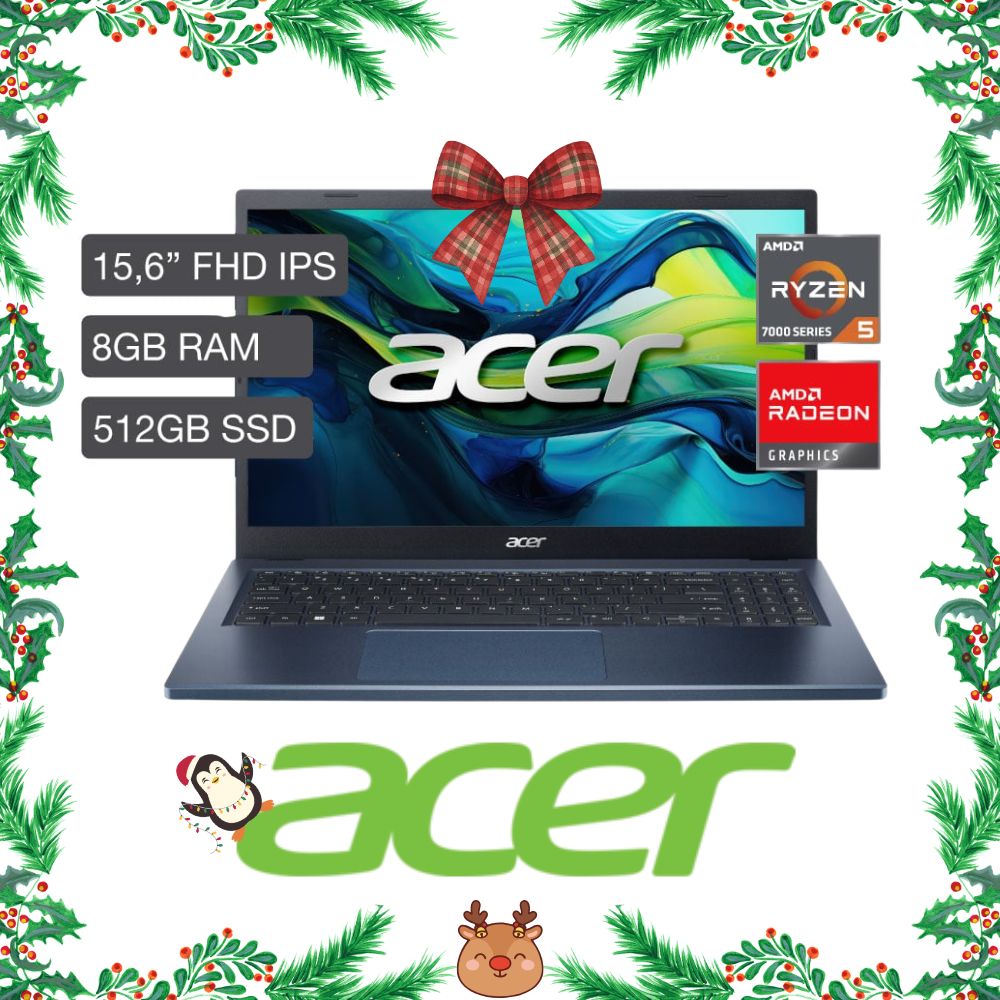 LAPTOP ACER ASPIRE 3 15.6 RAM 8GB SSD 512GB COLOR AZUL