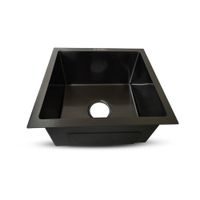 Prm-4339B Lavadero Prime De Acero Inox Black CDesague Y Canastilla 43X39X23Cm - Fratelli