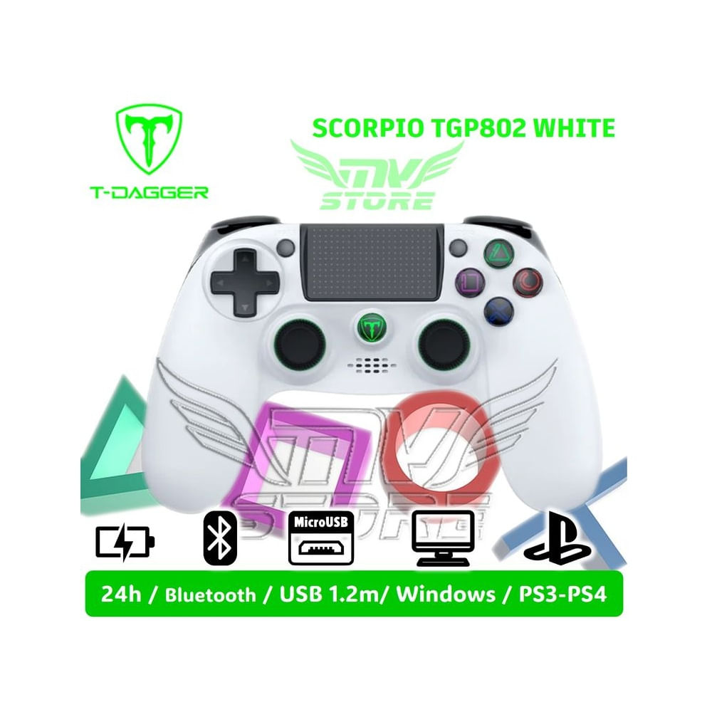 Mando Inalambrico Scorpio TGP802 PC PS4 Bluetooth Recargable