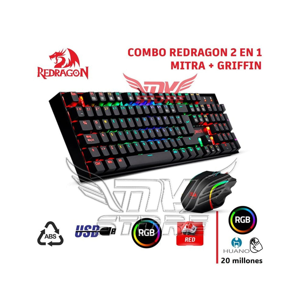 COMBO REDRAGON 2 EN 1 MITRA + GRIFFIN ESPAÑOL K551