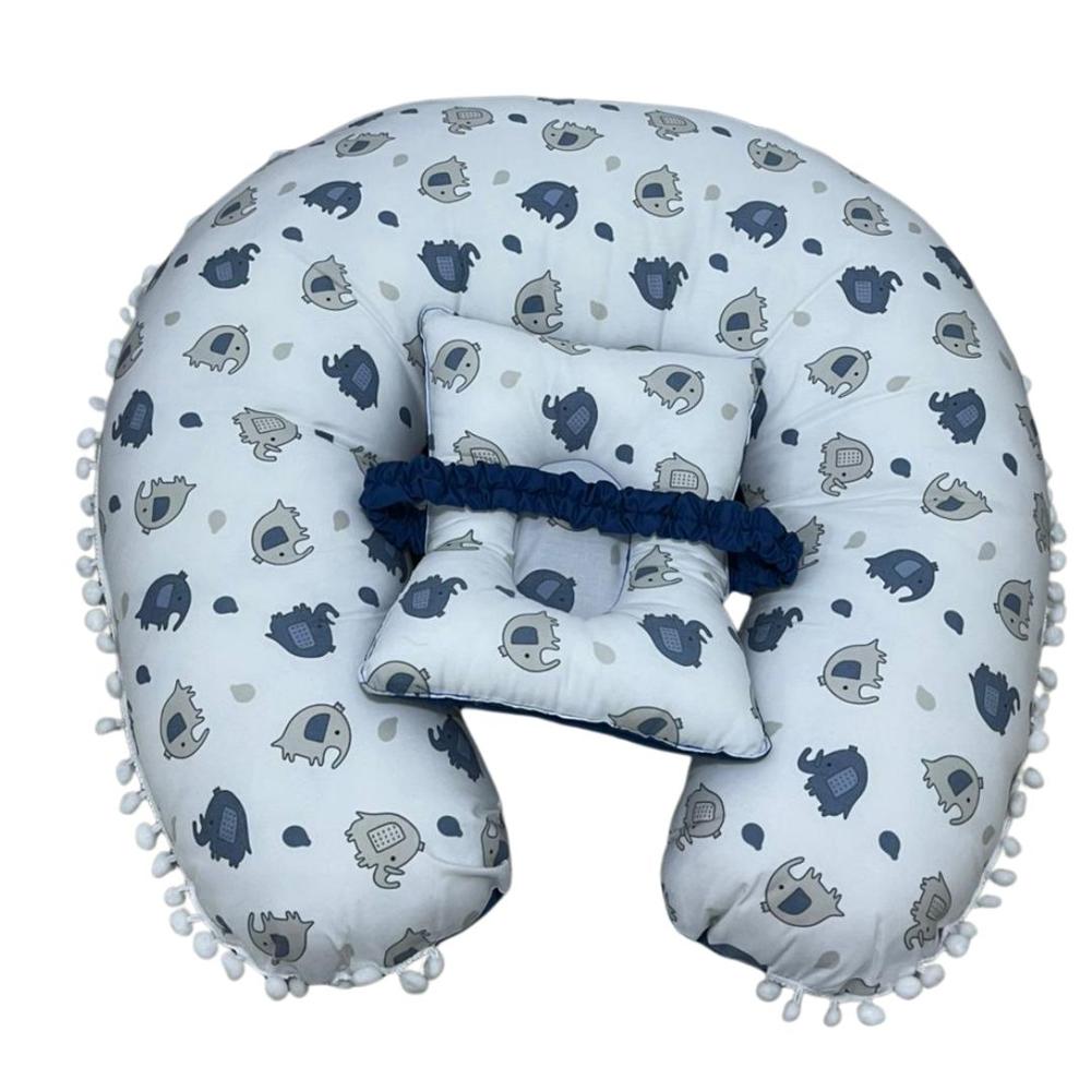 COJIN  ALMOHADA DE LACTANCIA CON ALMOHADA 60X60 CON FORRO TELA PREMIUM AZULL