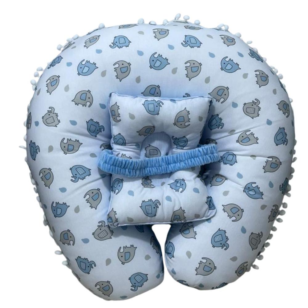 COJIN ALMOHADA DE LACTANCIA CON ALMOHADA 60X60 CON FORRO TELA PREMIUM CELESTE