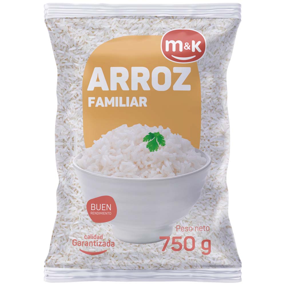 Arroz Familiar M&K Bolsa 750g